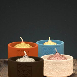 Candela Gioiello – Linea Pavoncelle (set 4 candele)