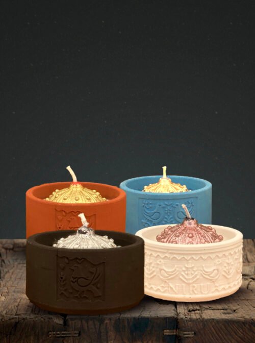 Candela Gioiello – Linea Pavoncelle (set 4 candele)
