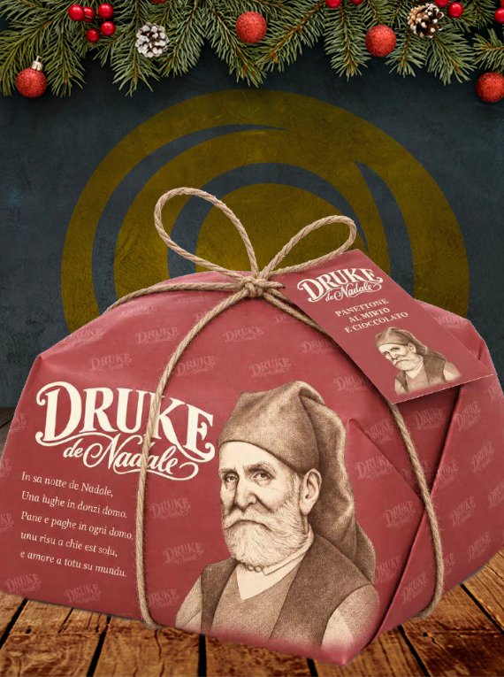 Panettone al cioccolato e mirto "Druke de Nadale"
